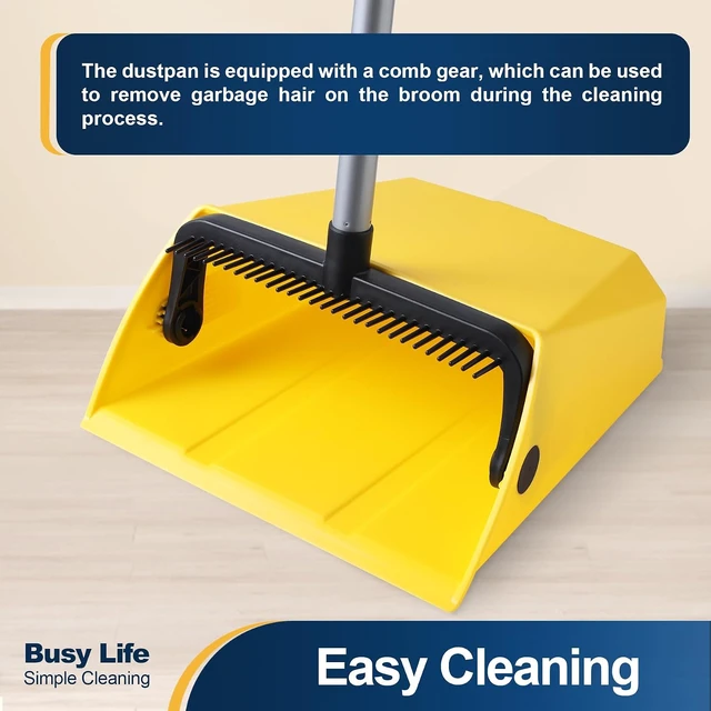 Alt view image 4 of 7 - Yocada Large Commercial Dustpan with Comb, Upright Heavy Duty Dust Pan
Outdoor Indoor for Courtyard Garage Lobby Mall Market Floor Home Kitchen Room Office Pet Hair Rubbish