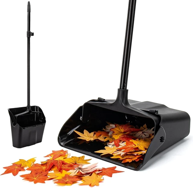 Main image of Dustpan with Long Handle, 37 Heavy Duty Standing up Dust Pan for Home
Broom Clip, Two little wheels, Upright Dust Pan for Indoor, Outdoor, Office, Commercial, Industrial, Shop
