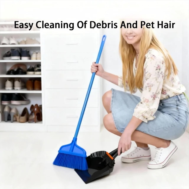 Alt view image 6 of 6 - 2 Pcs Black Metal Dustpan, 12 Inch Heavy Duty Steel Dust Pan with Handle Handheld Dustpan Wide Scooper for Indoor, Outdoor, Fireplace, Industrial and Commercial Use