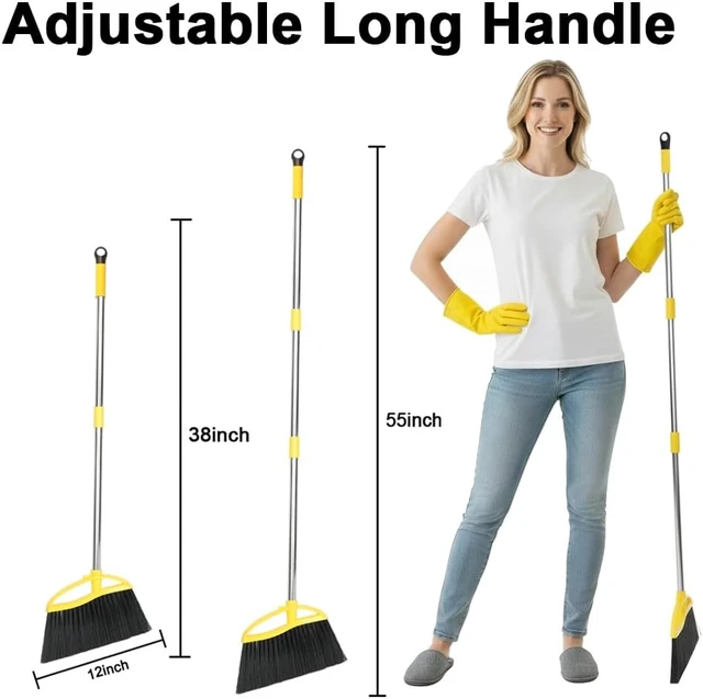 Alt view image 7 of 7 - Gloffer Indoor Broom, Soft Bristles for Hardwood Floors, 55-Inch Handle
Soft bristles, 12-inch angled head and adjustable 55-inch handle for easy indoor sweeping on hardwood, laminate and tile.