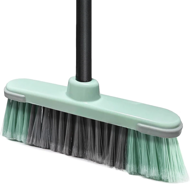 Main image of Indoor Broom Soft Bristle Brooms - Brooms for Sweeping Indoor Pet Hair, House Broom for Cleaning Hardwood, Tile, and Decking Surfaces Across.(Green)