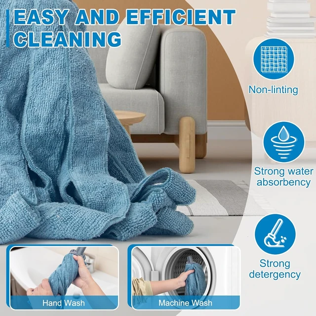 Alt view image 6 of 7 - KeFanta Mops for Floor Cleaning,One Mop Handle with 2 Microfiber Cloth Head
String Wet Mop Replacement Refills Compatible with 0.8" Diameter Stick(1 Pole & 2 Heads)