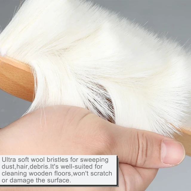 Alt view image 4 of 7 - Gloffer Indoor Wood Wool Broom,Ultra Soft Bristles Broom with Long Handle,Sweeping Kitchen Brooms for Home Cleaning,Floor,Office