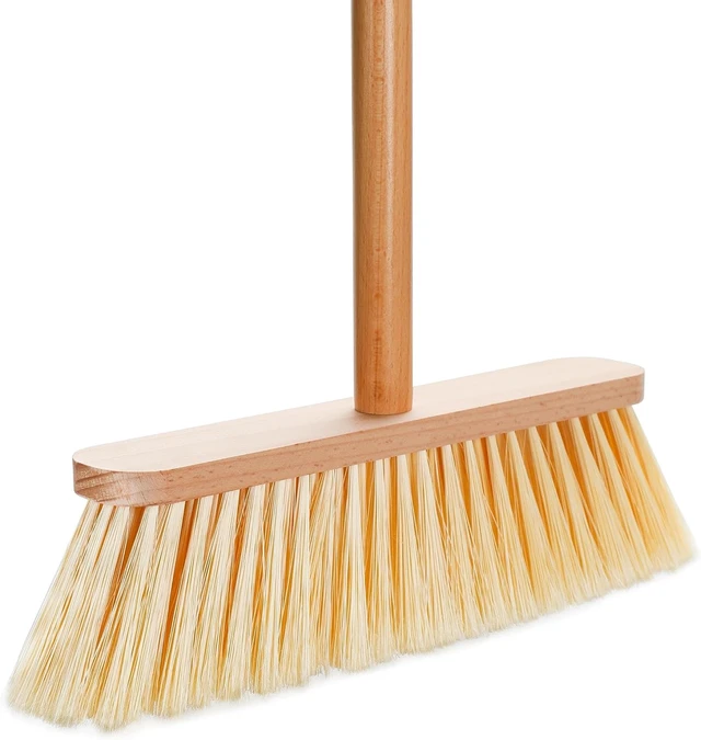 Alt view image 7 of 7 - Wood Handle Household Broom - Heavy Duty PET Bristles for Pet Hair & Dust