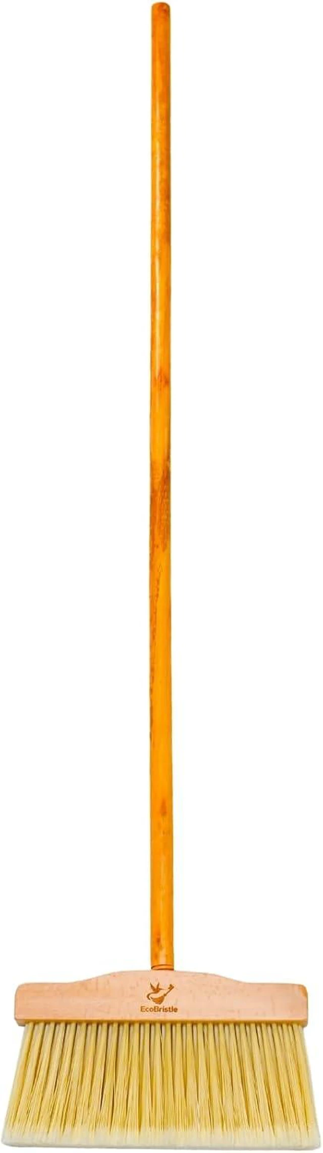 Main image of Long Broom, Eco Friendly Broom with Recycled Plastic Bristles Sustainable Wooden Push Broom for Indoor Use Ergonomic Design Zero Waste & Cleaning Ideal for Hardwood Tile - 50 Inches