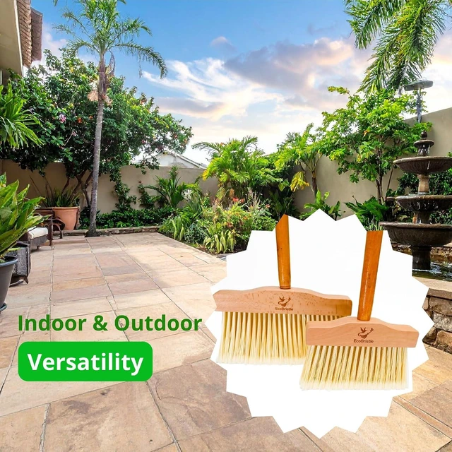 Alt view image 6 of 7 - Long Broom, Eco Friendly Broom with Recycled Plastic Bristles Sustainable Wooden Push Broom for Indoor Use Ergonomic Design Zero Waste & Cleaning Ideal for Hardwood Tile - 50 Inches