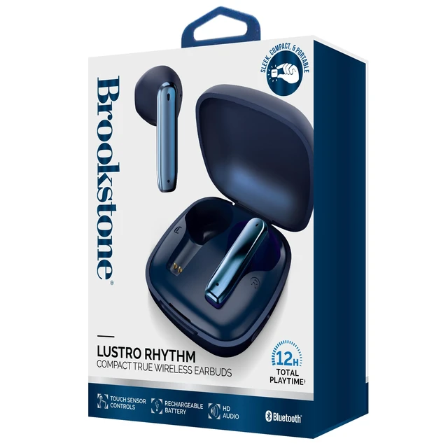 Alt view image 6 of 6 - Lustro Rhythm True Wireless Earbuds, HD Audio with Touch Controls, Automatic Bluetooth Pairing, Up to 12-Hour Playtime
