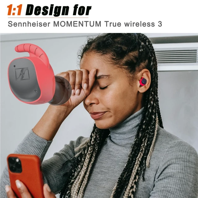 Alt view image 3 of 5 - Sport Ear Cover for Sennheiser Momentum True Wireless 3 Ear Hook Anti-Slip | 5 Pairs Replacement Ear Wing Accessories for Sennheiser Momentum 3 TWS