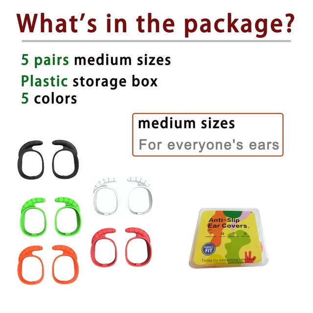Alt view image 5 of 5 - Sport Ear Cover for Sennheiser Momentum True Wireless 3 Ear Hook Anti-Slip | 5 Pairs Replacement Ear Wing Accessories for Sennheiser Momentum 3 TWS