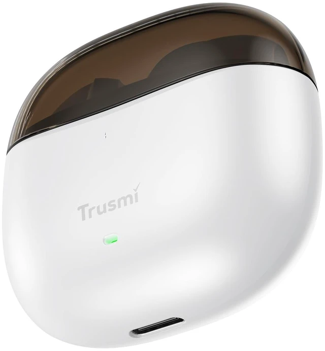 Alt view image 3 of 7 - Wireless Earbuds Bluetooth 5.4 Headphones, Semi-in-Ear Bluetooth Earbuds with Dual Mic for Clear Calls, Touch Control, Compact Charging Case for iPhone Android (White)