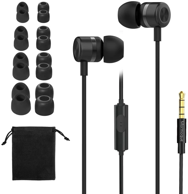 Main image of EP06 Wired Earbuds in-Ear Earphones,Build-in Microphone Headphones | HD Bass Audio,4.9 ft Long Cord Noise Isolating Ear Buds,3.5mm Jack,with 8 Ear Tips,for Smartphones/Laptop/Computer Etc-Black