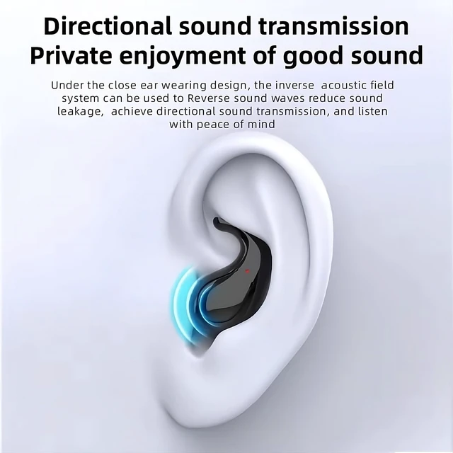 Alt view image 6 of 6 - T70 Wireless Earbuds, Bluetooth 5.4 TWS Headsets with 9D Stereo Sound, Hands-Free Control for Sports, Gaming