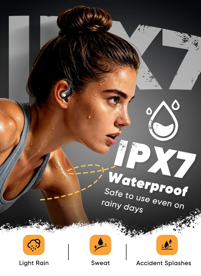 Alt view image 7 of 7 - Wireless Earbuds, Smart Touchscreen Ear Buds, ENC Clear Calls Bluetooth 5.4 | Sport Headphones with IP7 Waterproof, Bass Stereo Sound, 5 EQ Modes for Sports/Travel/Gym, PRO-TUNED 12MM DRIVERS