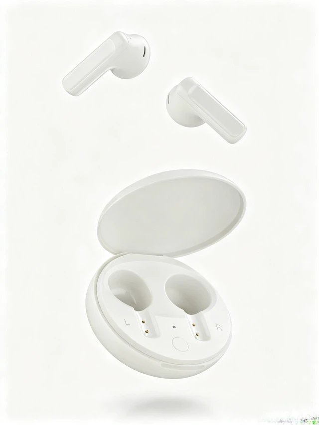 Main image of VITA Wireless Earbuds Bluetooth 5.3 Noise Cancelling Earbuds | Semi-In-Ear Headphones with ENC Clear Call, Deep Bass, Small Ear Ear Buds for iPhone Android, USB-C Case (White)