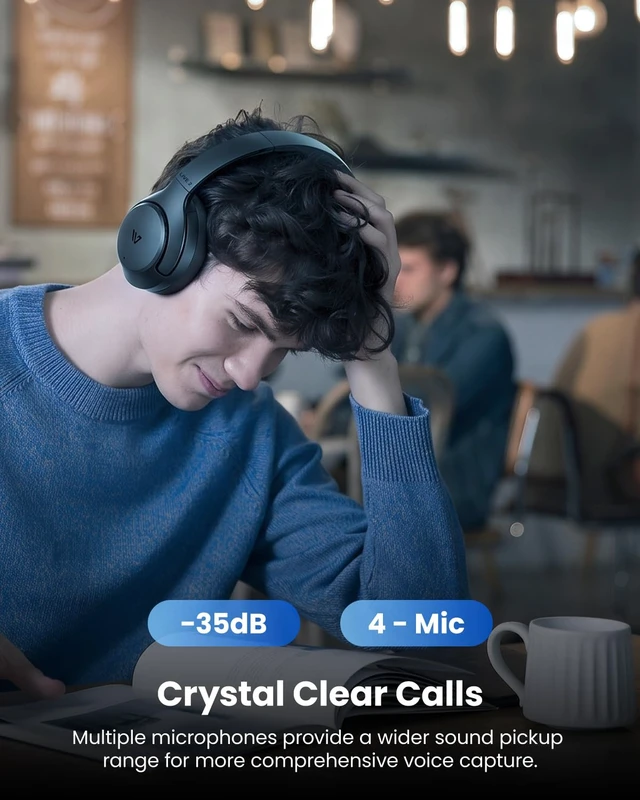 Alt view image 3 of 7 - Live 2 Hybrid Active Noise Cancelling Headphones, Over Ear Wireless | 75H Long Playtime, Bluetooth 6.0 Multipoint Connection, Deep Bass, Transparency Mode, Clear Calls, Comfortable, Travel, Black