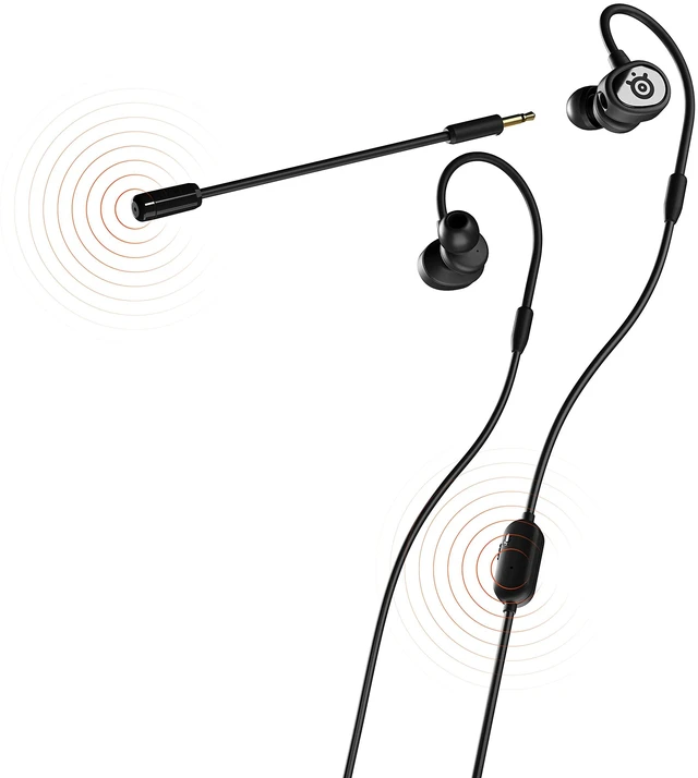 Main image of Tusq in-Ear Mobile Gaming Headset Dual Microphone with Detachable Boom Mic Ergonomic Suspension Design Earphones for Mobile