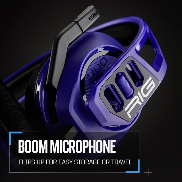 Alt view image 6 of 7 - 300 PRO Universal Multiplatform Wired Gaming Headset Cosmic Purple | For XBOX, PS5, PS4, Switch, PC, 3.5mm - Flip-to-Stow Mic, 40mm Speakers, 1.2-meter cable Includes Dolby Atmos for XBOX/PC