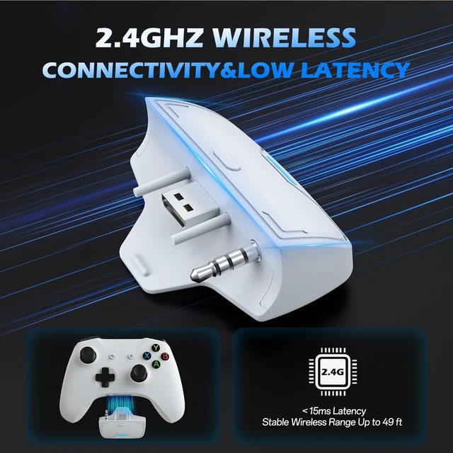 Alt view image 2 of 7 - Wireless Gaming Headset for Xbox Series X/S, Xbox One, PS5, 120H Ultra-Long Battery, Bluetooth 5.3 Gaming Headphones with Noise-Canceling Mic, Comfortable Over-Ear Headphones,White