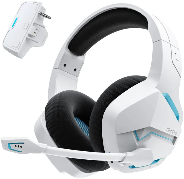 Main image of Wireless Gaming Headset for Xbox Series X/S, Xbox One, PS5, 120H Ultra-Long Battery, Bluetooth 5.3 Gaming Headphones with Noise-Canceling Mic, Comfortable Over-Ear Headphones,White
