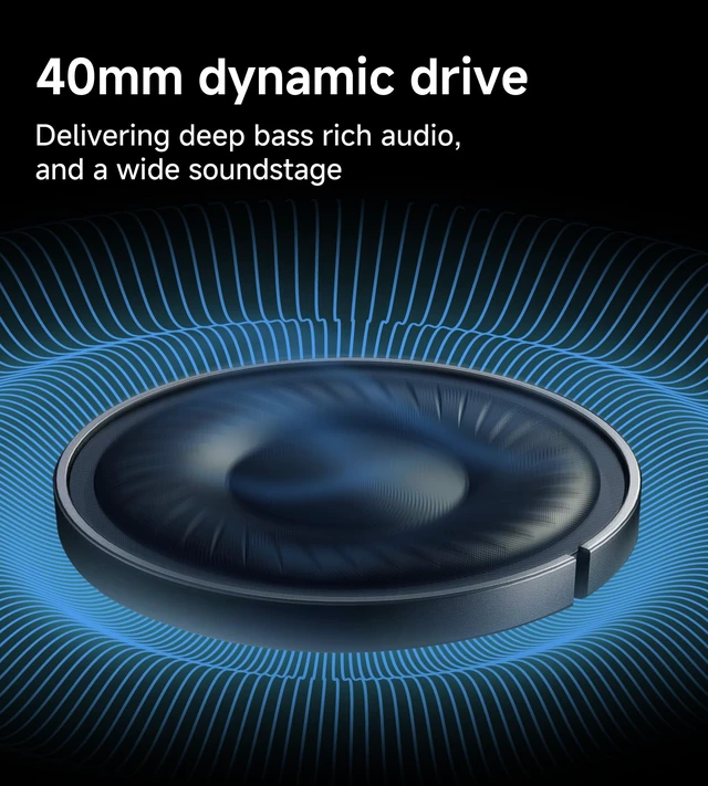 Alt view image 4 of 7 - Kinglucky B900 Hybrid Active Noise Cancelling Headphones, Wireless Over Ear Headphones, Bluetooth 5.4, Hi-Res Audio, Deep Bass, Comfortable Fit, with Mic, for Commuting, Travel, Home, Work, Black