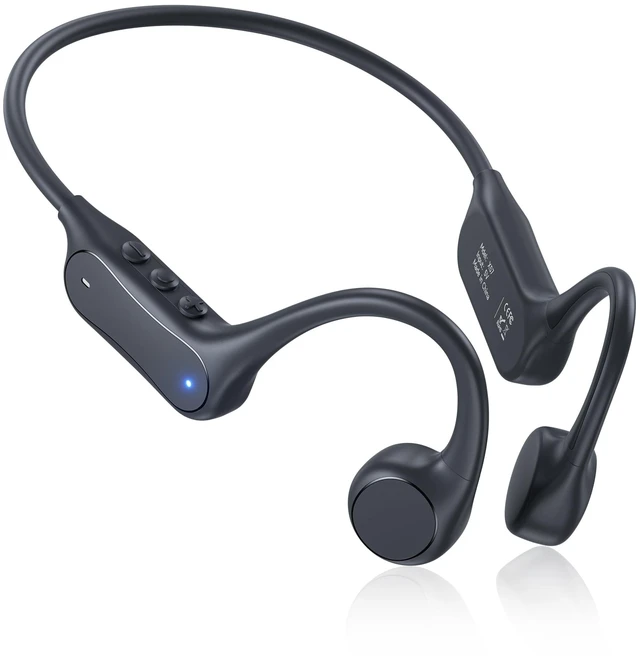 Main image of Bone Conduction Headphones, Open Ear Headphones, Bluetooth 6.0 | Lightweight Running Headphones with Mic, 1H Fast Charge, 10H Playtime, IP54 Waterproof, 0.9oz Ultra-Light for Workouts