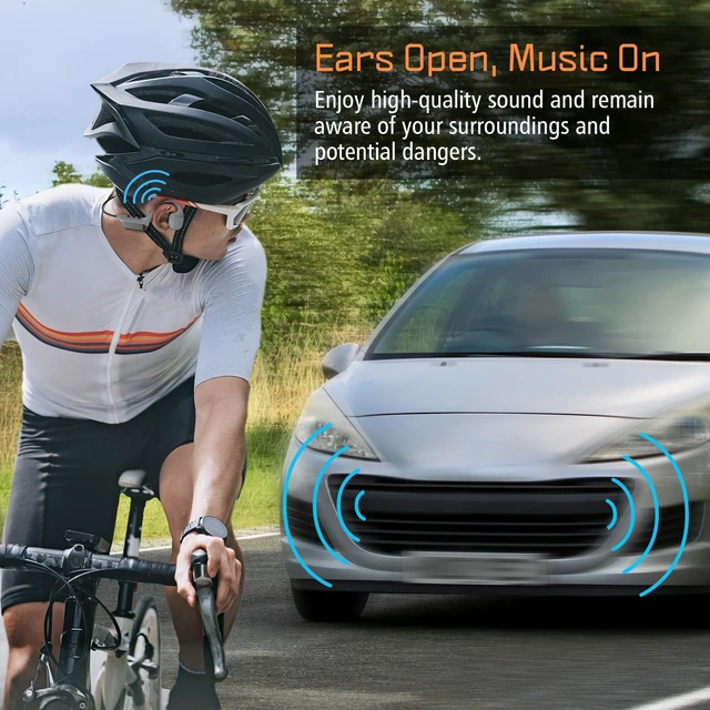Alt view image 2 of 7 - Bone Conduction Headphones, Open-Ear Wireless Bluetooth Sport Earphones | Mic & LCD Display, Waterproof for Swimming, Running, Workout, Gym, Men Women