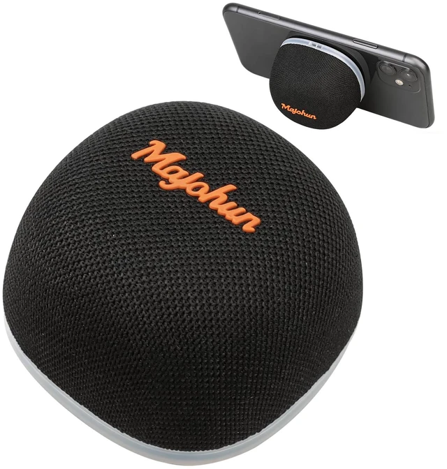 Main image of P01 2-in-1 Magnetic Bluetooth Speaker & Phone Stand, TWS Black | TWS Stereo Pairing; Bluetooth 5.4; 4 Dynamic LED Modes; 12H Playtime; Portable Compact Build; Ideal Gift Choice