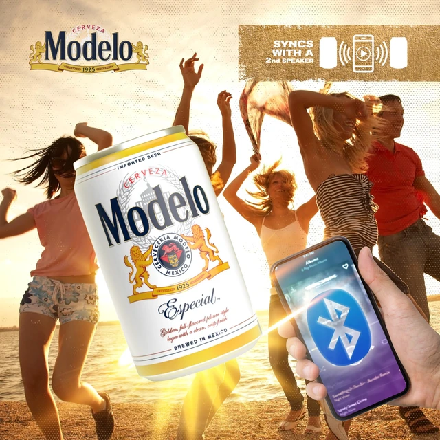 Alt view image 6 of 7 - Modelo Bluetooth Speaker - Portable Speaker Connect with Any Bluetooth Enabled Device - Wireless Speaker for Home, Outdoor and Travel (Can Shaped Bluetooth Speaker)
