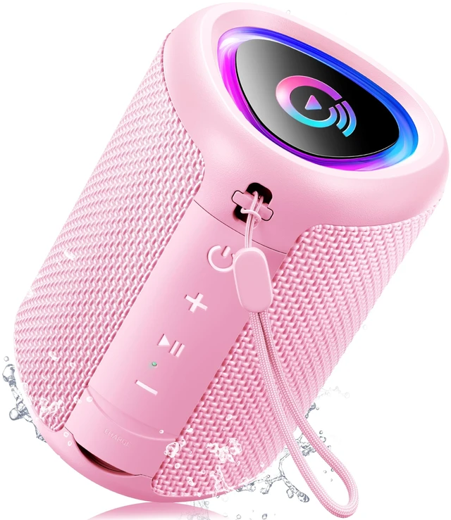 Main image of Portable Bluetooth Speaker Gift Ideas: Outdoor Travel Essentials Waterproof | Powerful HD Sound, Dynamic Lights, 15H Playtime, BT 5.3, TWS Pairing, IPX5 Beach|Camping|Pool Accessories, Halloween Music