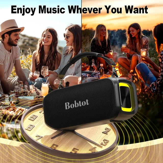 Alt view image 7 of 7 - Portable Karaoke Speaker for Adults, Small Size Singing Machine | with Wireless Microphone, Bluetooth Speaker with Punchy Bass, Magic Sound Voice, LED Lights