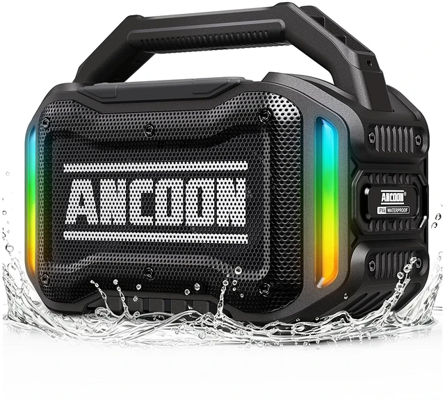 Main image of Speakers Bluetooth Wireless: 80W(Peak) Loud Speaker with Bass | 20H, Rugged, IPX6 Waterproof, Large Jobsite Speakers for Work, Outdoor, Workshop, Garage - Portable Handle with TWS (Black)