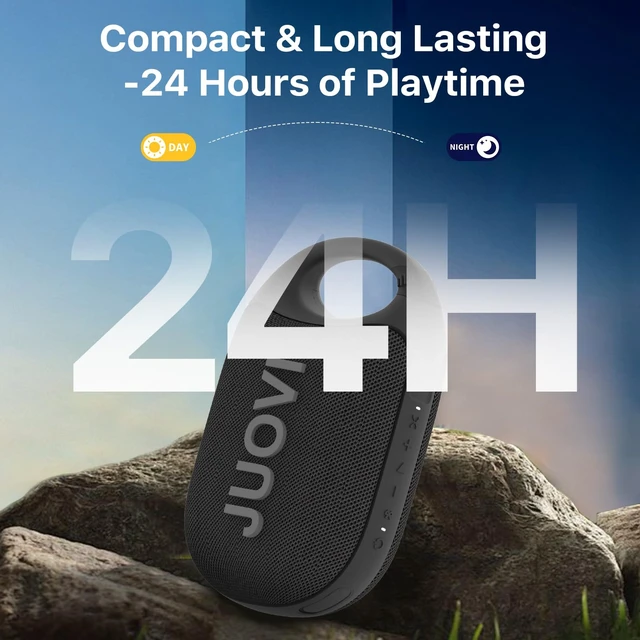 Alt view image 3 of 7 - Clip Wireless Portable Bluetooth Speaker 24H Playtime | IP68 Waterproof & Dustproof, HD Sound, Integrated Carabiner, Mini Shower Speaker for Home Outdoor Travel