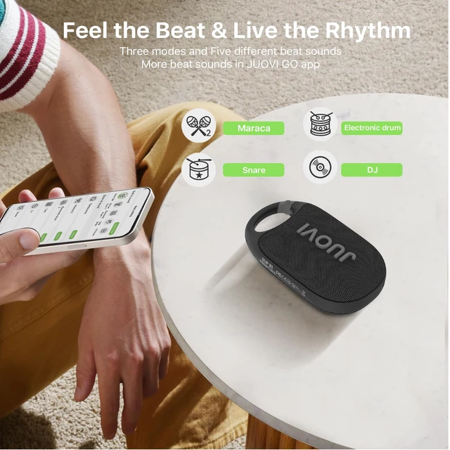 Alt view image 5 of 7 - Clip Wireless Portable Bluetooth Speaker 24H Playtime | IP68 Waterproof & Dustproof, HD Sound, Integrated Carabiner, Mini Shower Speaker for Home Outdoor Travel