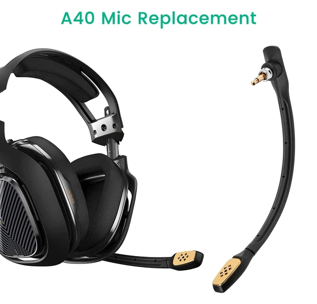 Alt view image 2 of 5 - Replacement Mic for Astro A40 / A40 TR Gaming Headset, Boom Microphone | Detachable Noise-Cancelling Mic Piece with Foam Cover