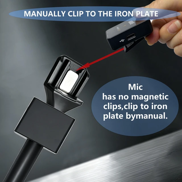 Alt view image 5 of 7 - Microphone Holder for DJI Mic Mini/2/3, Universal Mic Mini Accessories for RØDE and All Wireless Mini Microphone, Magnetic Microphone Handle for Vlog, TIK Tok, Interview, Reports, Podcast