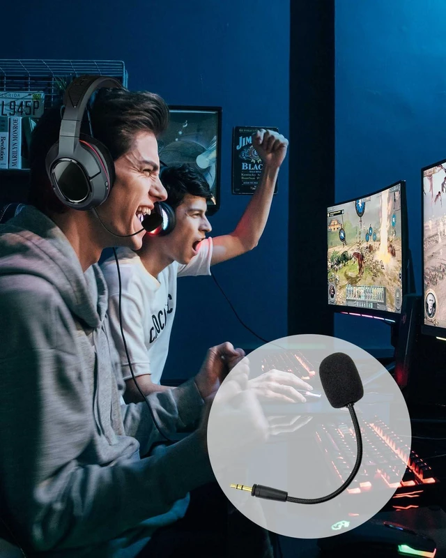 Alt view image 7 of 7 - Replacement Microphone for Turtle Beach Ear Force XO Three XO Four Stealth Recon 150 50 50X 50P 60P Xbox One 400 420x 450 500p 520 Gaming Headsets Boom Mic for PS5 PC, 3.5 mm Jack