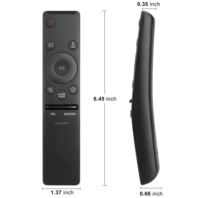 Alt view image 5 of 5 - for Samsung Soundbar Remote Home Theater Audio Surround System AH59-02767A | Responsive, light-touch high rebound. ABS: tough, flexible, eco-friendly. Ergonomic grip, enhanced comfort. Durable.