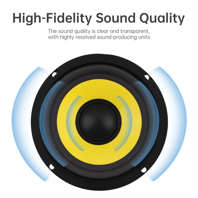 Alt view image 4 of 7 - 5 Inch Bass Loudspeaker Woofer Speaker, Car Speakers Wide Frequency Response Car Audio Stereo Speaker for Car Audio/Home Theaters