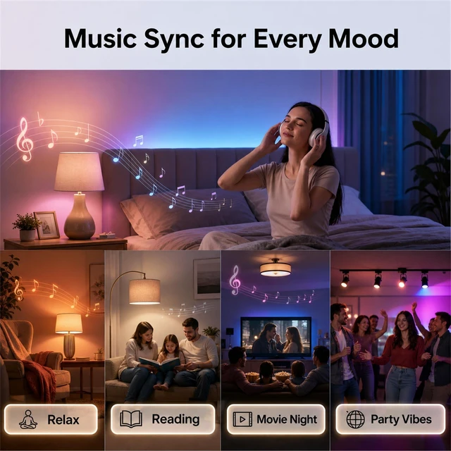 Alt view image 3 of 7 - E26 RGB Smart LED Bluetooth Light Bulb with Speaker, App & Remote | Color Changing and Brightness via App or Remote, with a Built-in Bluetooth Speaker for Bedrooms, Parties, Gaming.