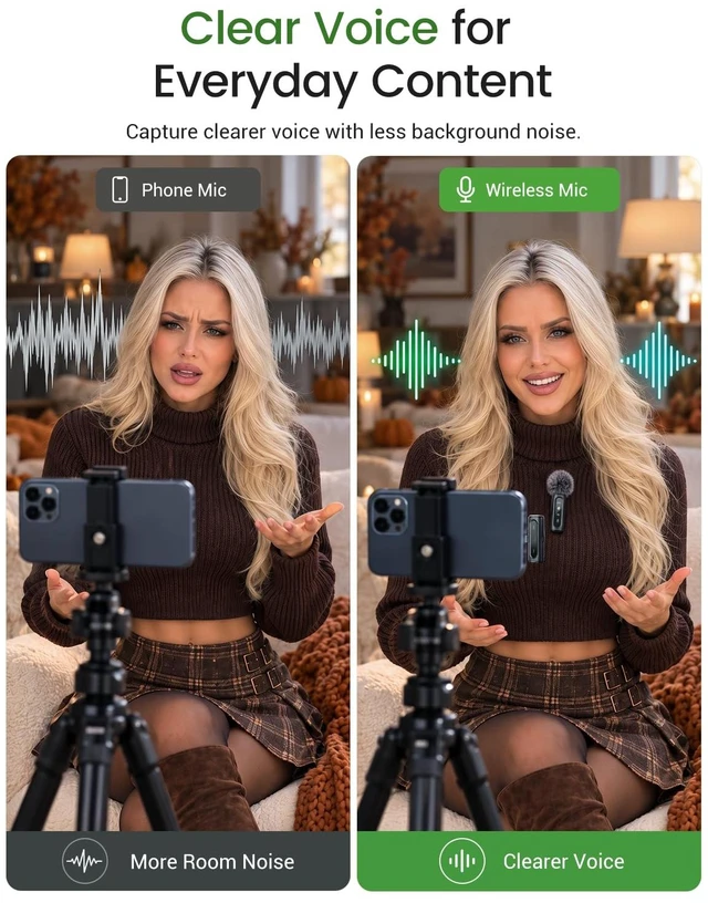 Alt view image 4 of 7 - USB C Lavalier Microphone Wireless Mini Mic for Type-C Android Phone/Tablet/PC Video Recording Clip-on Mics with Rotatable Clip&Denoise Recording, Ideal for Vlog Tiktok Youtube Podcast Content Creator
