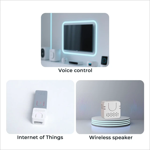 Alt view image 6 of 7 - Atom Voice Smart Speaker Dev Kit | ESP32-PICO, mic & speaker, BT/Wi-Fi streaming, RGB status, Grove expansion, compact 24x24x17mm, for smart IoT & AI
