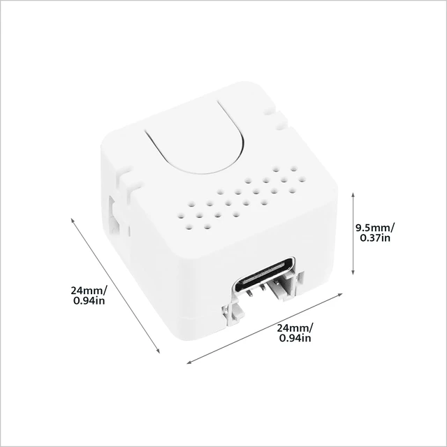 Alt view image 3 of 7 - Atom Voice Smart Speaker Dev Kit | ESP32-PICO, mic & speaker, BT/Wi-Fi streaming, RGB status, Grove expansion, compact 24x24x17mm, for smart IoT & AI