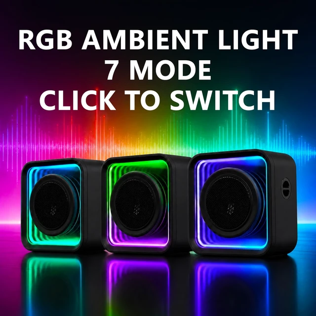 Alt view image 7 of 7 - Small Bluetooth Speaker with Strap, IP68 Waterproof Small Cute 6.0 Bluetooth Speaker with Aux Input, TF Card, TWS Pairing, RGB Light, 20H Play time, Mini Bluetooth Speakers for Shower, Office