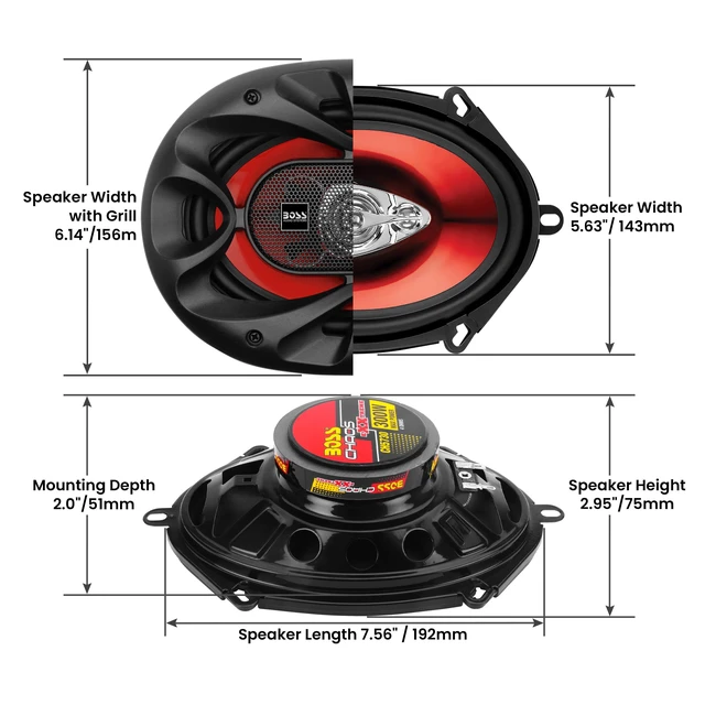 Alt view image 4 of 5 - CH5730 5 x 7 Car Speakers, 300 Watts Per Pair, 3 Way