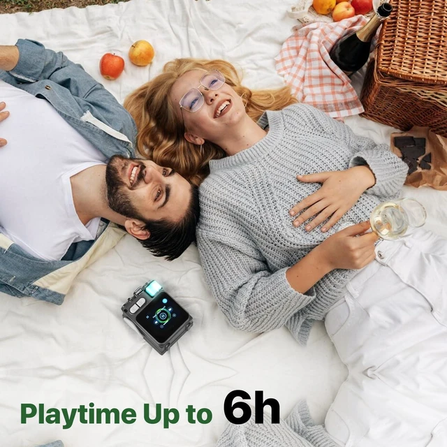 Alt view image 6 of 7 - Mini Bluetooth Speaker, Smart Wireless Portable Speaker with Touchscreen, Loud HD Sound, LED Lights, BT5.4, All In One Small Audio for Home/Outdoor/Travel/Shower/Party/Beach/Camping/Hiking/Cycling
