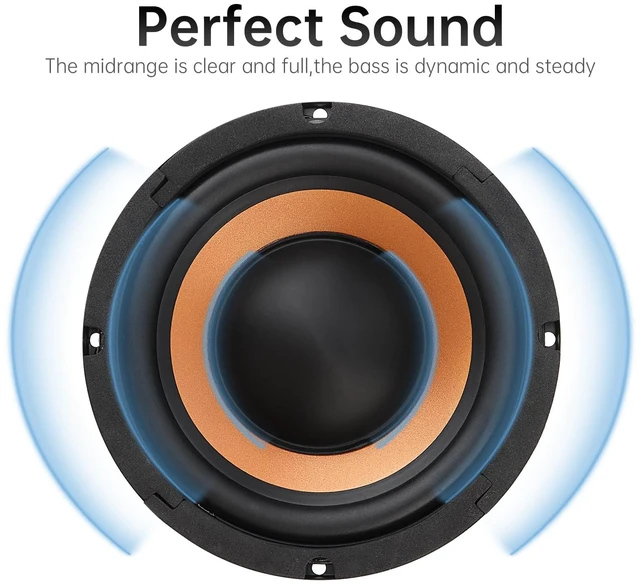 Alt view image 5 of 7 - 6.5 Inch Bass Loudspeaker Woofer Speaker for Car Audio/Home Theaters, Wide Frequency Response Car Audio Stereo Speaker