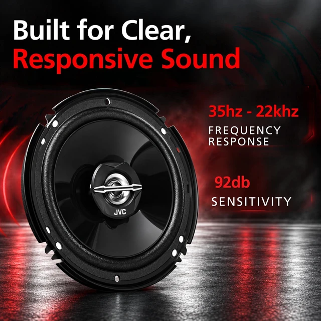 Alt view image 6 of 7 - CS-J620 300W 6.5" CS Series 2-Way Coaxial Car Speakers, Set of 2, 6.5" Mica Cone Woofer & 1" PEI Tweeter, Hybrid Surround, Easy Installation