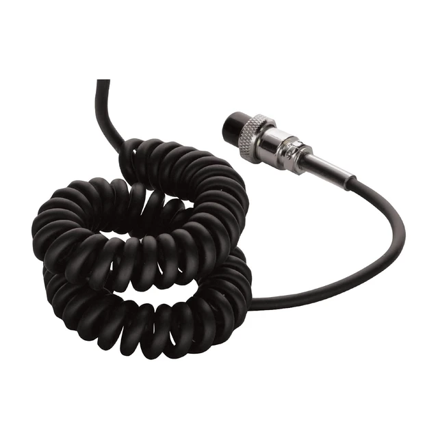 Alt view image 7 of 7 - HG M73 Premium Dynamic Replacement CB Microphone (Black), 9 Foot Cord | 4 Pin Connector, Heavy Duty ABS Shell, Wire Mesh Grille, Left Side Push To Talk, Chrome Connector