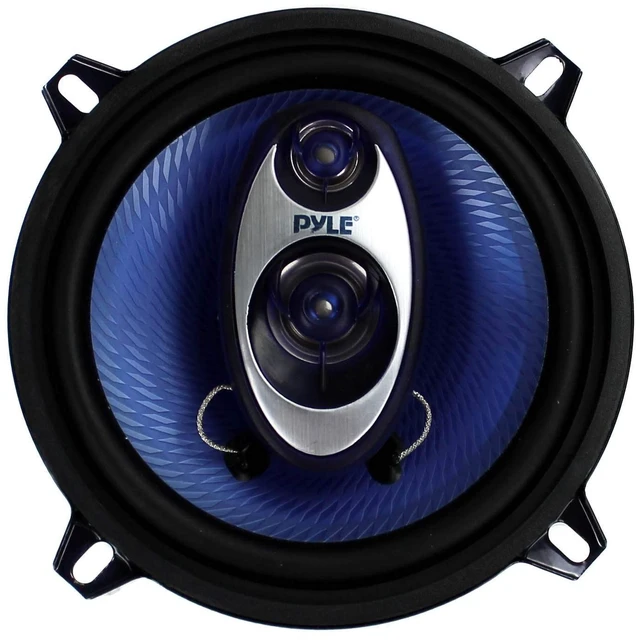 Alt view image 3 of 6 - 5.25 Car Sound Speaker (Pair) - Upgraded Blue Poly Injection Cone 3-Way 200 Watt Peak w/Non-fatiguing Butyl Rubber Surround 100-20Khz Frequency Response 4 Ohm & 1" ASV Voice Coil