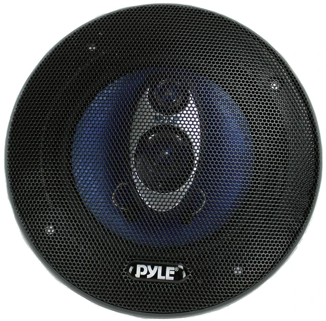Alt view image 4 of 6 - 5.25 Car Sound Speaker (Pair) - Upgraded Blue Poly Injection Cone 3-Way 200 Watt Peak w/Non-fatiguing Butyl Rubber Surround 100-20Khz Frequency Response 4 Ohm & 1" ASV Voice Coil